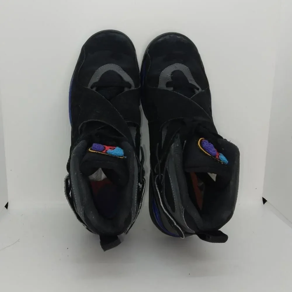 NIKE AIR JORDAN 8 Retro Big Boys Aqua/Black Sneakers - Size: 7Y